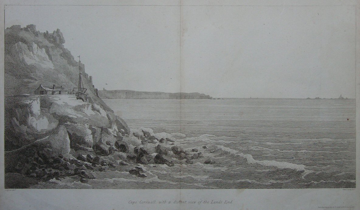 Print - Cape Cornwall with a Distant View of Lands End - Byrne